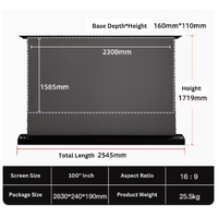 XGIMI 100" Inch Electronic Floor Rising 8k Black Lenticular Technology Projector Screen