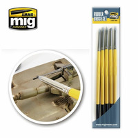 Ammo by MIG Brushes Rubber Brush Set