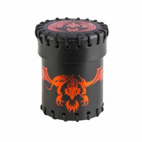 Q Workshop Dragon Black & Red Flying Leather Dice Cup