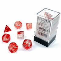 CHX 27554 Nebula Polyhedral Red/Silver Luminary 7-Die Set