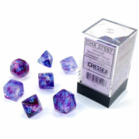 CHX 27557 Nebula Polyhedral Nocturnal/Blue Luminary 7-Die Set