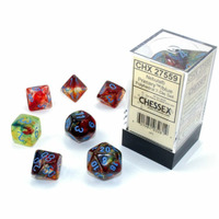 CHX 27559 Nebula Polyhedral Primary/Blue Luminary 7-Die Set