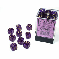 CHX 27987 Borealis 12mm d6 Royal Purple/gold Luminary Block (36)