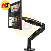 NB North Bayou F100A Monitor Desk Mount Full Motion Swivel Monitor Arm with Gas Spring for 22''-35''Monitors from 3kg to 12kg -Black
