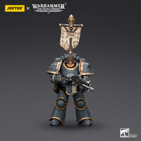 Warhammer Collectibles: 1/18 Scale Space Wolves Grey Slayer Pack Grey Slayer With Legion Vexilla