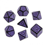 Q Workshop Call of Cthulhu Horror on the Orient Express Black & Purple Dice Set 7