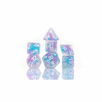 Sirius Dice - Cotton Candy Glowworm Dice Set 7