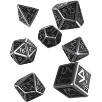 Q Workshop Dwarven Metal & Black Dice Set 7