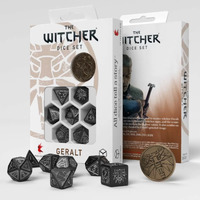 Q Workshop The Witcher Dice Set Geralt - Silver Sword Dice Set 7 with Coin