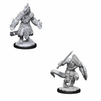 D&D Nolzurs Marvelous Unpainted Miniatures Lizardfolk Barbarian & Lizardfolk Cleric