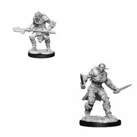 D&D Nolzurs Marvelous Unpainted Miniatures Bugbear Barbarian Male & Bugbear Rogue Female