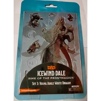 D&D Idols of the Realms Miniatures Icewind Dale Rime of the Frostmaiden - 2D Young Adult White Dragon