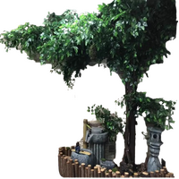 Artificial Green Banya Tree Side Extend Version 1.8M